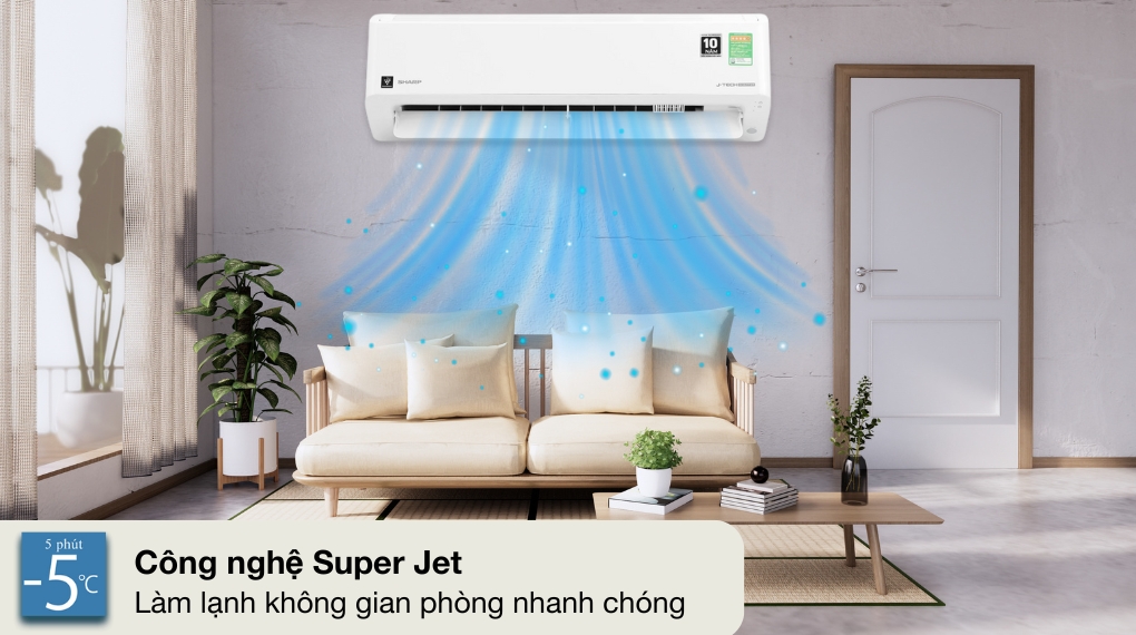 Máy lạnh Sharp Inverter 1.5 HP AH-XP13CMW